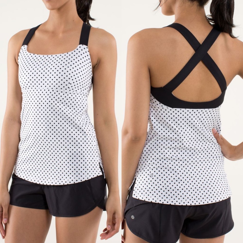 Lululemon Track and Train Mod Dot Printed Tank